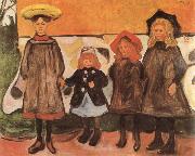 Edvard Munch Girls oil on canvas